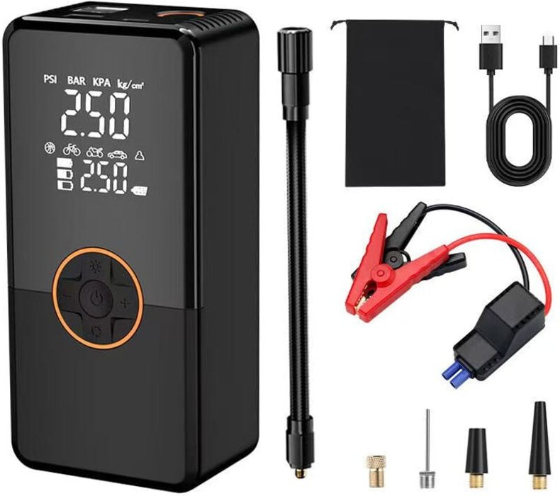 Kabelloser Autoreifenfüller, 150 PSI kabelloser tragbarer Luftkompressor mit LED, automatischer Abschaltung, 6000 mAh wi...