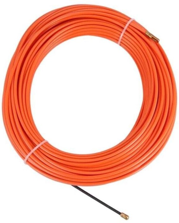 Orangefarbene 4-mm-Kabelführung aus Nylon, 30 Meter lang, für Elektrokabel, Kabelschieber, Kabeleinzieher und Angelschnü...