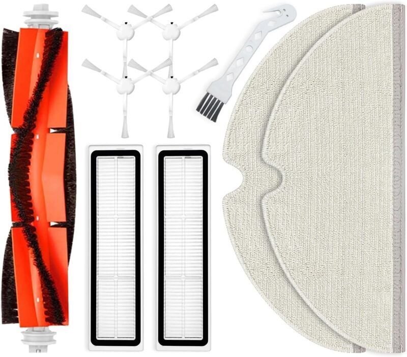 Zubehör und Ersatzteile für Dreame D9, Dreame L10 Pro, Dreame D9 Max, Dreame D9 Pro: 1 Hauptbürste, 4 Seitenbürsten, 2 H...