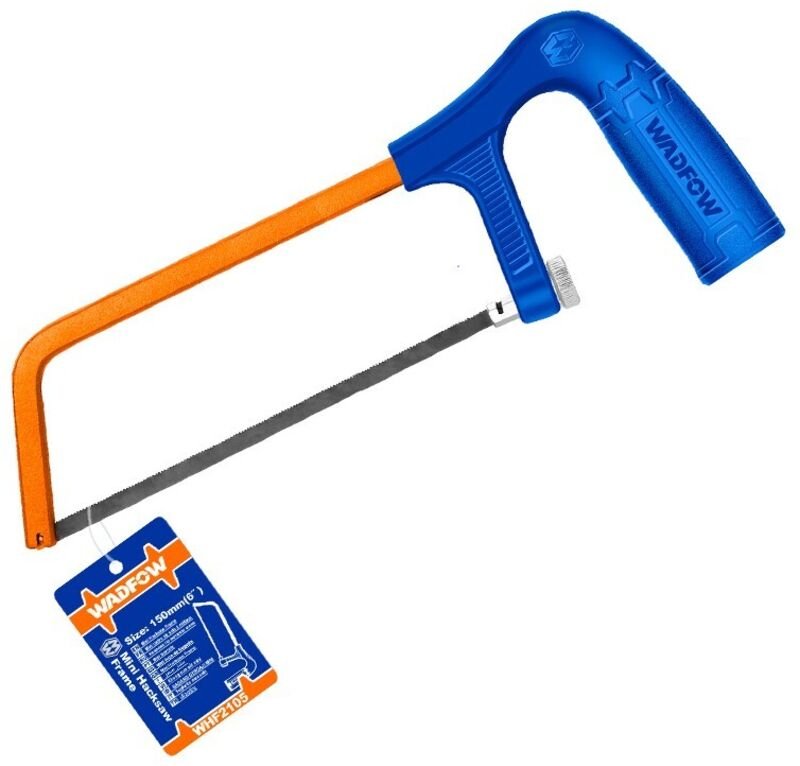 Mini-Bügelsäge 150 mm mit komfortablem ABS-Griff und mitgeliefertem Sägeblatt – WHF