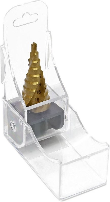 Wiltec - hss Stufenbohrer titanbeschichtet, 4-20 mm, Schaft ø 10 mm, Kegelbohrer mit Titanbeschichtung, Schälbohrer für ...