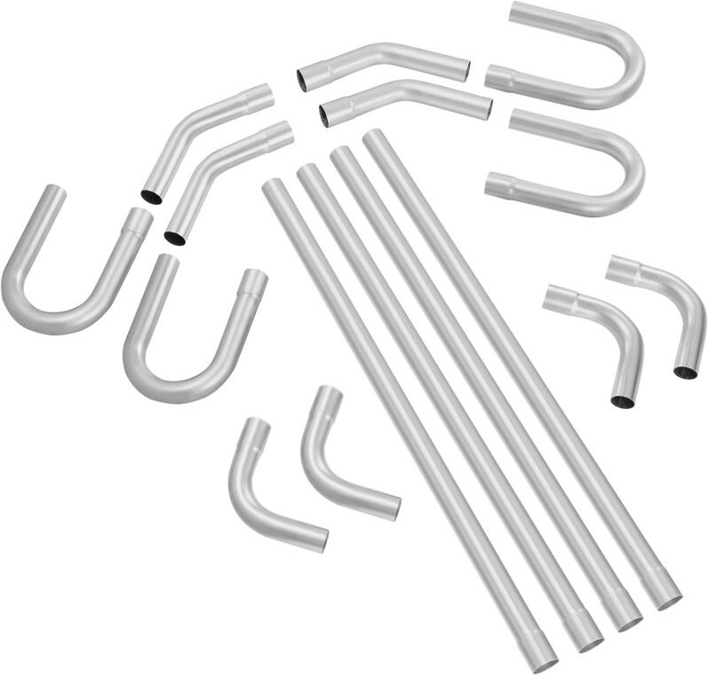 VEVOR Auspuff-Set 16-teilig DIY Universal Auspuff aus verzinktem Stahl 57,15 mm mit Steckverbindung & großem Auspuffrohr...