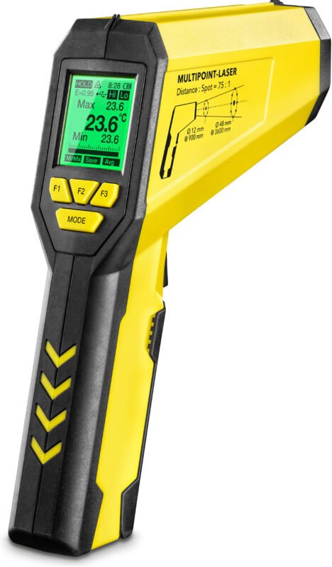Trotec Infrarot-Thermometer / Pyrometer TP10 Multipunkt Laser