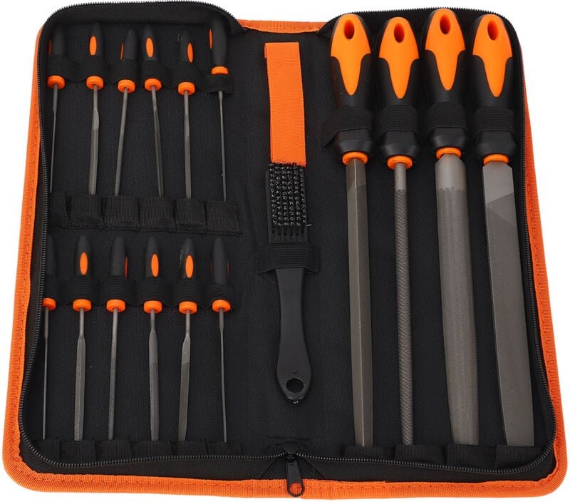 Eosnow 18PCS -Dateien Set Tool T12 Stahl Metall Professionelle flache dreieckige halbe runde große Nadelhanddatei für Ho...