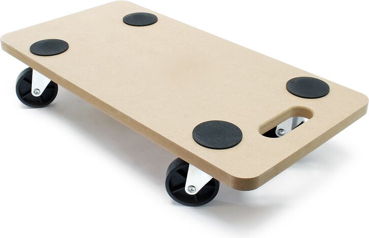 Wiltec Transportroller 250 kg 580x290 mm, viereckig, MDF Möbelroller, Rollbrett mit 4 Lenkrollen, Möbelhund als Umzugshi...