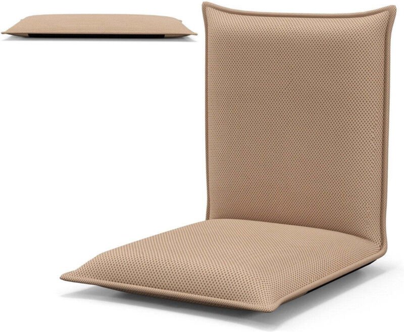 Verstellbarer bodenstuhl mit 6 facher liegeposition beige