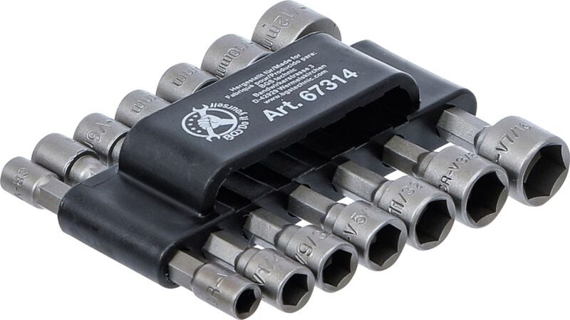 Steckschlüssel-Bit-Satz Antrieb Außensechskant 6,3 mm (1/4") metrisch + Zoll 14-tlg.