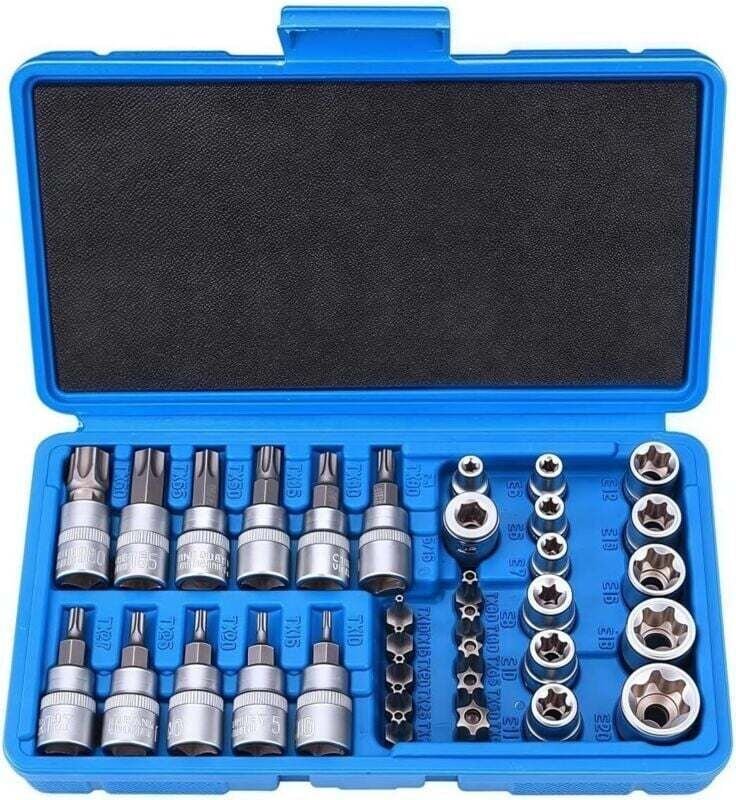 34-teiliger Torx-Steckschlüsselsatz für hohe Beanspruchung, Torx-Steckschlüssel (Innengewinde), Torx-Steckschlüsselkoffe...