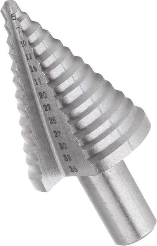 Ineasicer Stufenbohrer, Kegellochschneider, 13 Stufen, 5–35 mm, Rundschaftbohrer, Kegelschneidbohrer mit Titanbeschichtu...