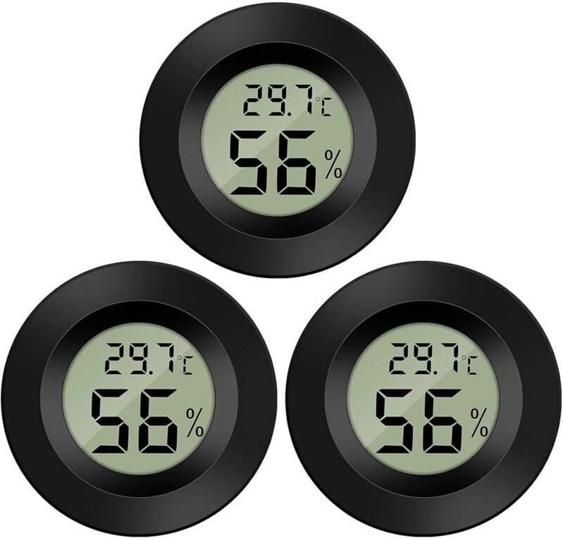 3er-Pack Digitales Hygrometer-Thermometer LCD-Monitor Feuchtigkeitsmesser Messgerät für Luftbefeuchter Luftentfeuchter G...