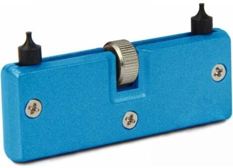 Verstellbarer Gehäuseöffner für Uhren, Reparaturwerkzeug für Gehäusedeckel (blau)