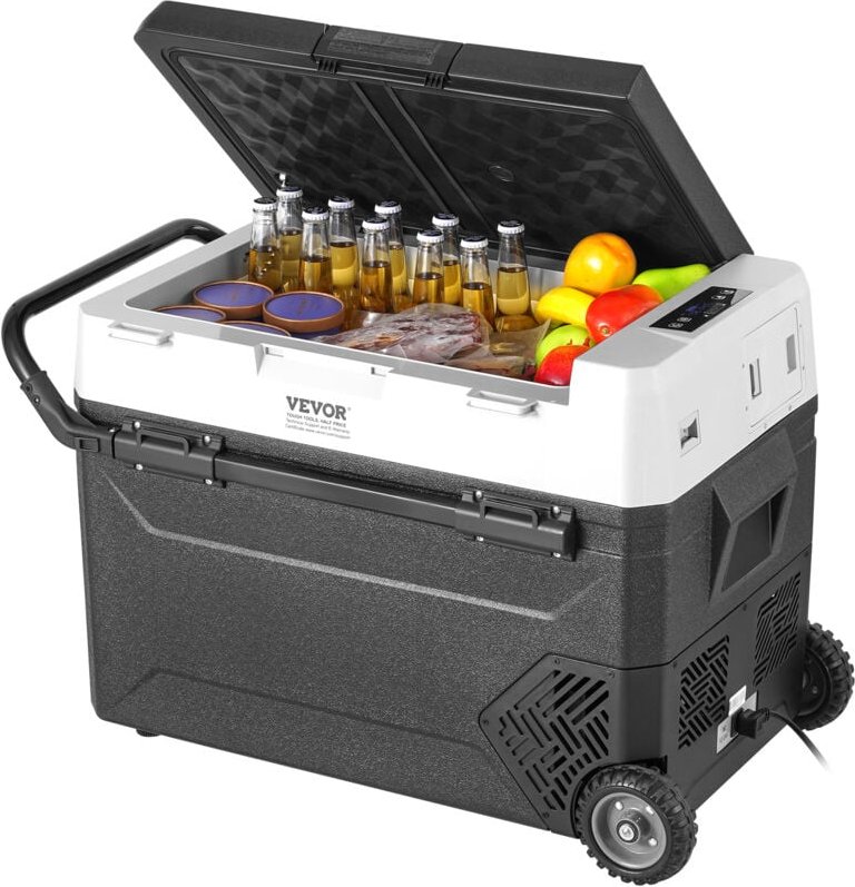 Tragbarer Autokühlschrank,12V-Autokühlschrank,60 l / 63,4 qt Einzelzonen-Tragbarer Gefrierschrank,-4℉-68℉ Einstellbare T...