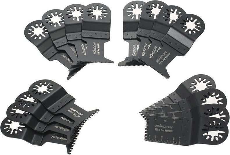 16-teiliges Kombinations-Multifunktionswerkzeug-Set mit oszillierendem Sägeblatt für FEIN Multimaster, Makita, Bosch, Ro...