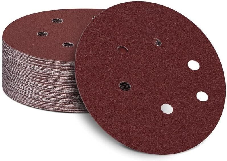 Schleifmittel und Schleifpapier, 50er-Pack, 150 mm – 6 Zoll, selbstklebende Schleifscheiben – Klett-Schleifpapier für Ex...