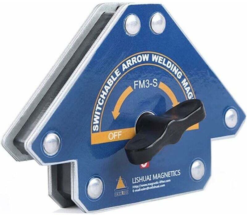 Schweißmagnete, 1 Stück FM3-S mit Schalter, Schweißmagnetwinkel 15-25 kg für 45°, 90°, 135° Winkelhalter