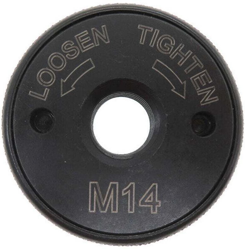 M14 Schnellspannmutter für Winkelschleifer von Makita, Black & Decker, Metabo, Dewalt, Hichika und Einhell – Schwarz