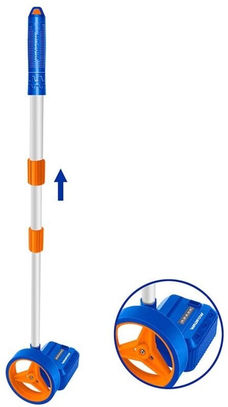 WADFOW Messrad mit digitalem Zähler, Auflösung 0,1 m, Bereich 0–9999,9 m