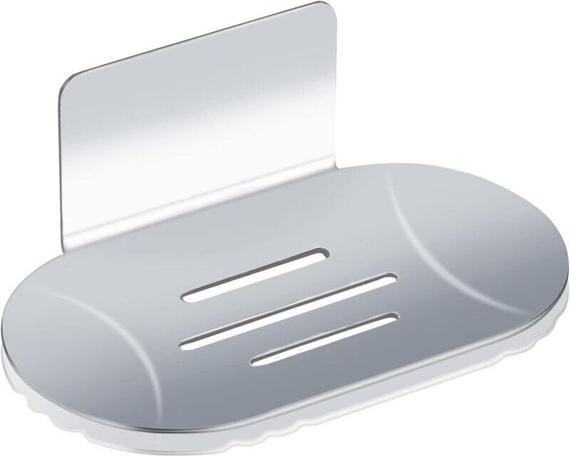 Selbstklebender Seifenhalter zur Wandmontage, Duschseifenhalter aus Edelstahl, Seifenbox ohne Bohren für Bad und Küche, ...