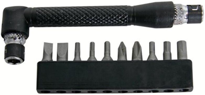 Velleman Sicherheitsbit-Set, 11-teilig, nicht magnetischer Bithalter, in Kunststoffhalter, schwarz