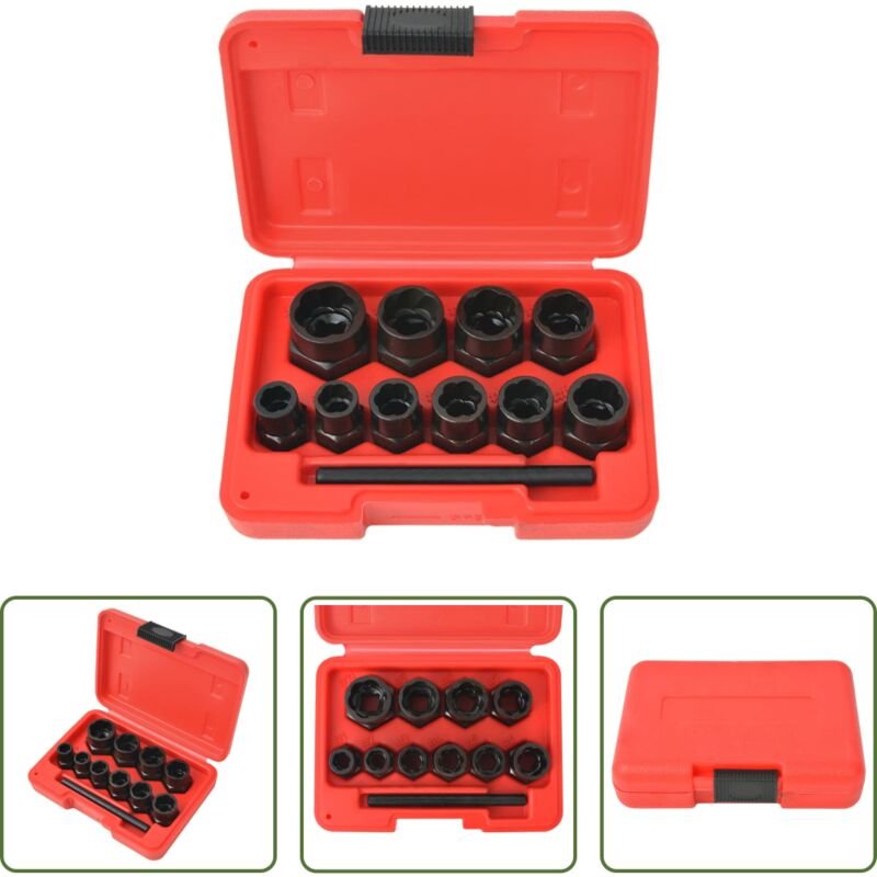 vidaXL Beschädigte Schrauben entfernen - 11tlg. Schraubenausdreher-Set für beschädigte Schrauben/Muttern