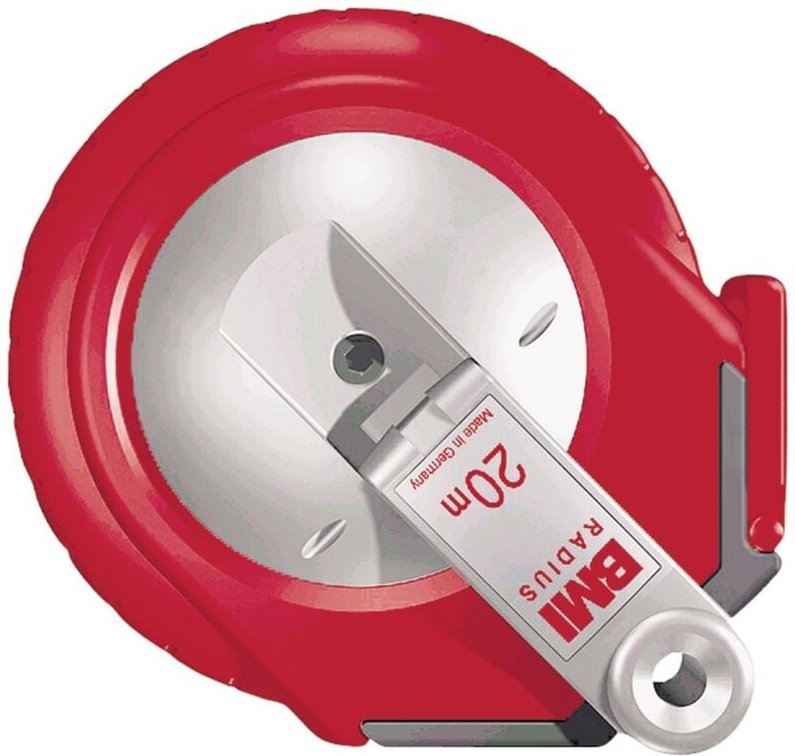 FP - Kapselbandmaß radius L.10m Band-B.13mm a mm/cm eg ii Ku.weiß Stahlmaßband bmi