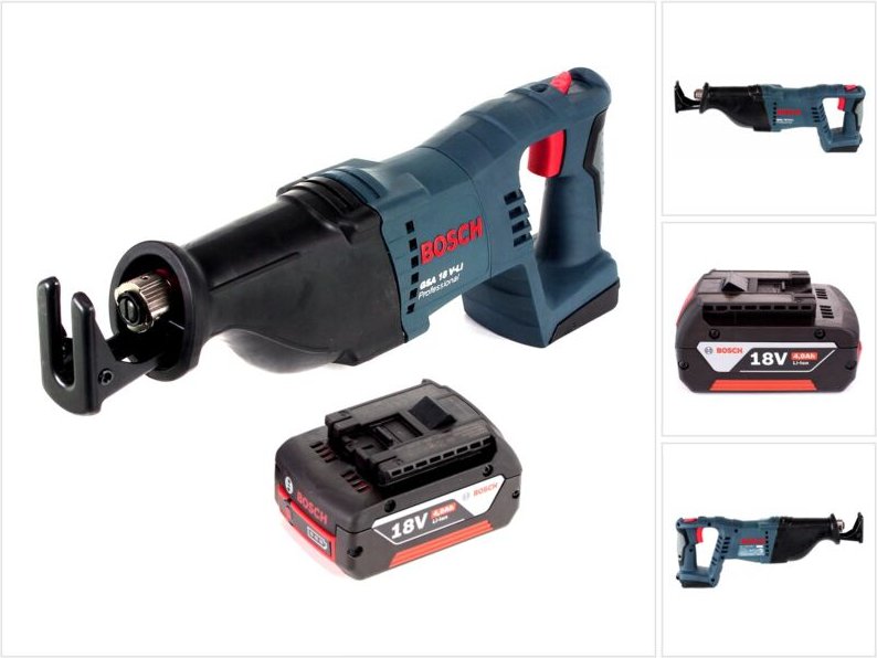 Bosch GSA 18 V-Li Akku Säbelsäge 18V + 1x Akku 4,0Ah - ohne Ladegerät, ohne Koffer
