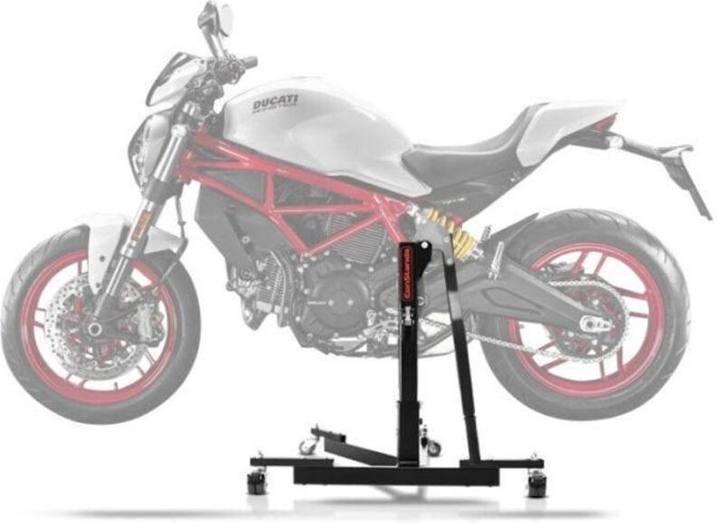 Krafthubmotorheber - ConStands Power-Evo - Kompatibel mit Ducati Monster 797 - Tragfähigkeit 300 kg - Leicht 17 kg