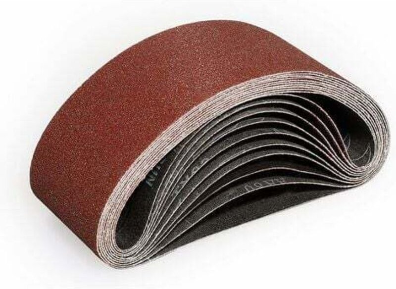 Schleifbänder 75 x 533 mm – 10 Stück Schleifbänder der Körnung 80 zum Schleifen und Polieren mit Bandschleifer