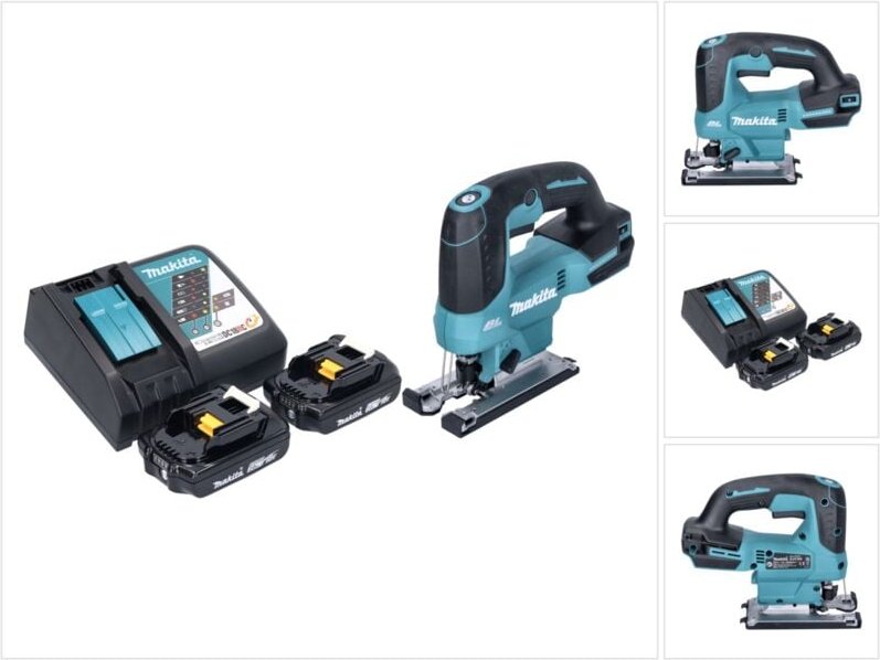 Makita DJV 184 RA Akku Pendelhub Stichsäge 18 V Brushless + 2x Akku 2,0 Ah + Ladegerät