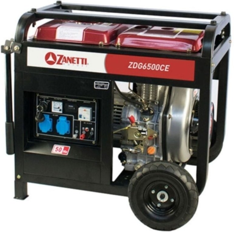 Diesel-Stromerzeuger 9.6hp 10 lt. ZANETTI ZDG6500CEV Elektrostart