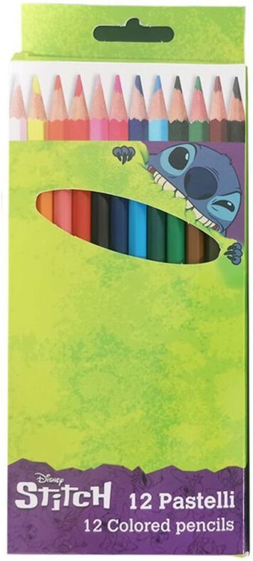 Trade Shop - Set 12 Buntstifte Buntstifte Farben Stich Design Schule Kinder Schreibwaren 951403 -