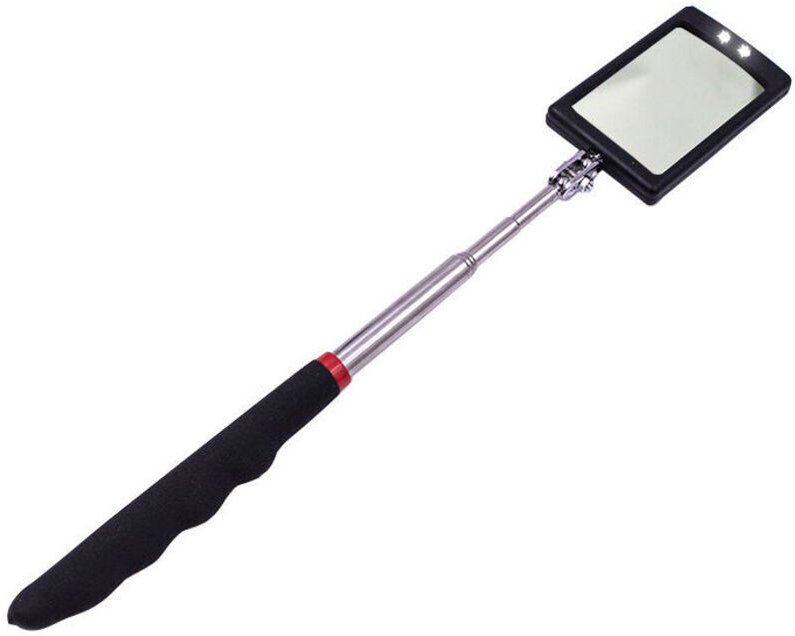 Teleskopischer, rechteckiger, schwenkbarer Inspektionsspiegel-Verlängerungsaufsatz, 360-Grad-Drehung, mit 2 zusätzlichen...