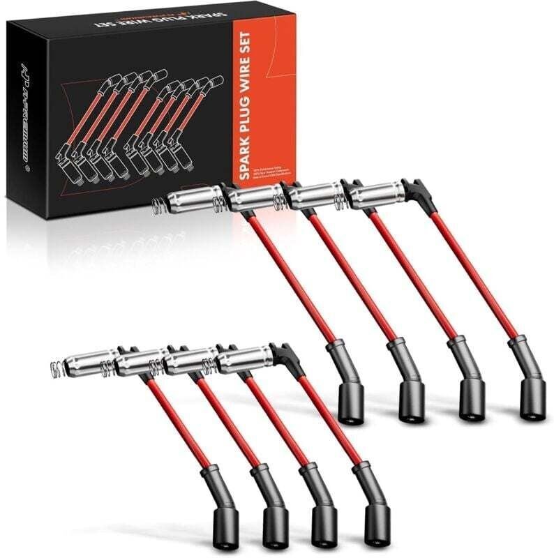 Satz von 8 Hochtemperatur-Zündkabeln, entwickelt für optimale Leistung, kompatibel mit [bestimmten Fahrzeugmodellen, z.B...