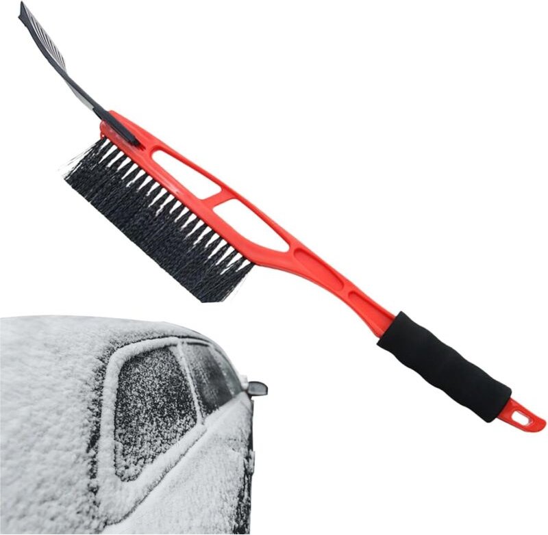 CCYKXA Eiskratzer für die Windschutzscheibe Schneebürste für die Auto-Schneebeseitigung, vielseitiger, rutschfester Scha...
