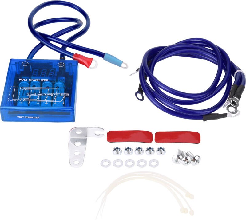 Haofy Auto-Spannungsstabilisator und Kraftstoffsparer, universeller Motorleistungsverstärker mit Zündeffizienz-Booster, ...