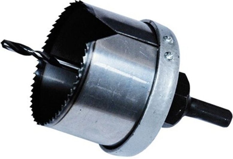 Lochsäge + Mandrin/Bohrer - D. 65 mm H. 40 mm - für Holz, Gips - LEMAN - 50065