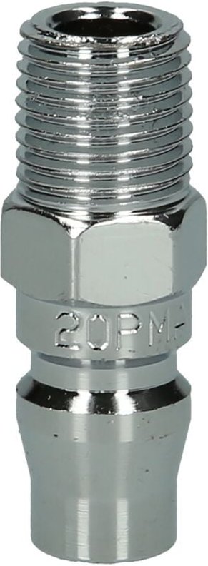 Metall-Stecknippel, 1/4"AG, Asien