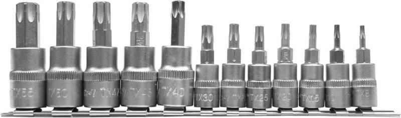 Torx-schlüsselsatz auf schiene 12 stk YT-04331 Yato