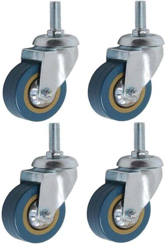 Aiperq - 4er-Pack 360°-Möbelrollen, 75 mm, M10, Hochleistungs-Lenkrolle