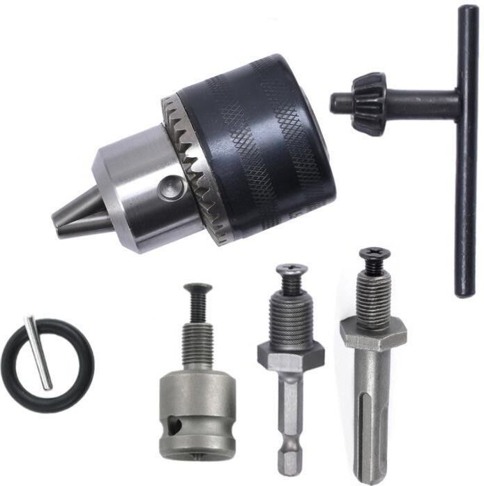 Satz mit 5 Bohrfuttern: 1,5-13 mm Zahnkranzbohrfutter, 1/2-20UNF Zahnkranzbohrfutter, SDS-Plus Bohrfutter, Schlagschraub...