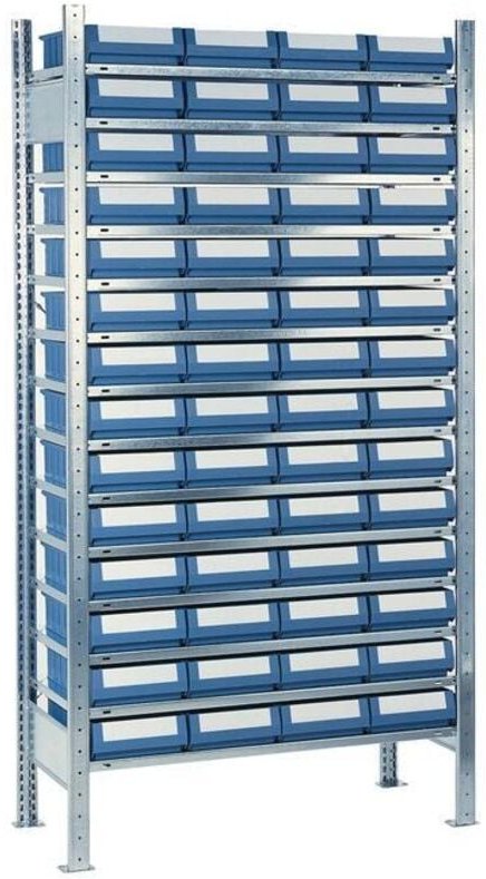 Steckregal H2000xB1.000xT300mm Anbauregal 14 Stahlböden 56 x 2 - 9000453759