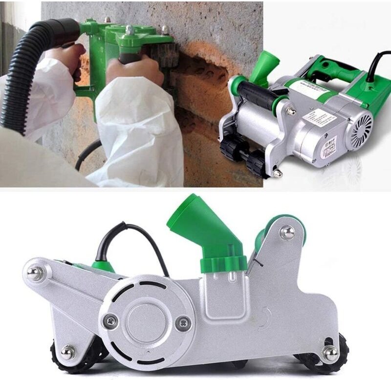 Wandschlitzmaschine 1100 W, elektrische Schlitzmaschine 2000 U/min Grüne Bearbeitungstiefe