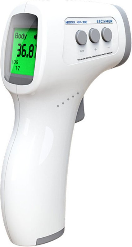 Berührungsloses elektronisches Thermometer, Infrarot-Thermometer, Messabstand 3–5 cm, grau