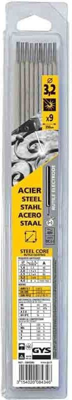 GYS - 9 Rutil-Elektroden E6013 ø 3,2 spießbar 084346