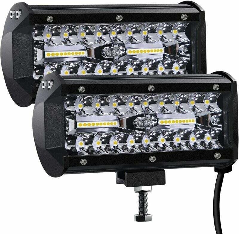12 v 300 w 7 Zoll LED-Arbeitsleuchte – IP67 wasserdichter LED-Projektor, leistungsstarke Punkt- und Flutlichtbeleuchtung...