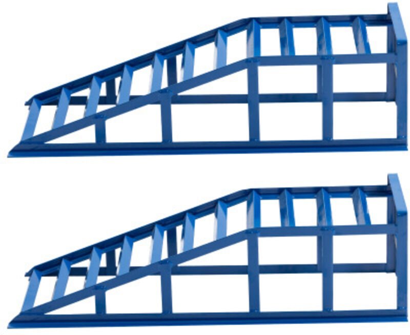 Pont élévateur lourd, capacité 2000 kg, angle d'entrée 23°, hauteur ajustable 27,5 cm, pour entretien auto et vidange - ...