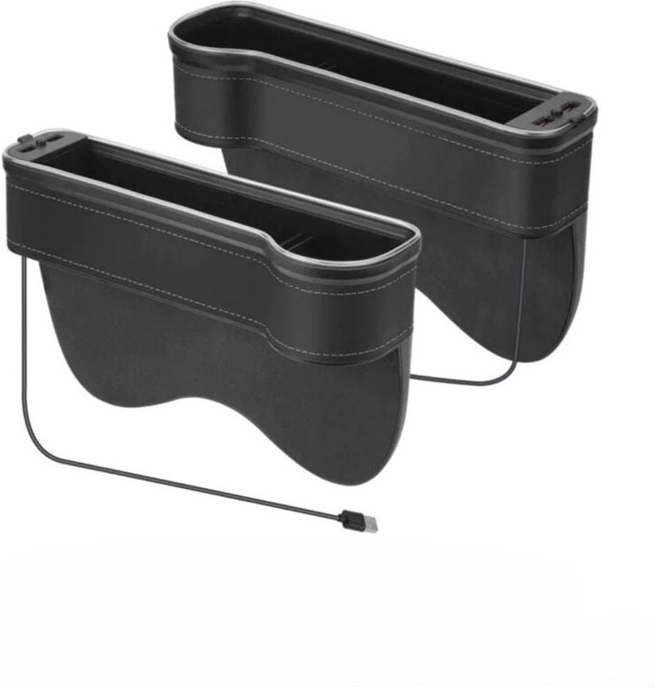 2 Stück Aufbewahrungsbox für Auto, Auto Organizer Vorne Mittelkonsole, Autositz Gap Organizer, Mittelkonsole Lückenfülle...