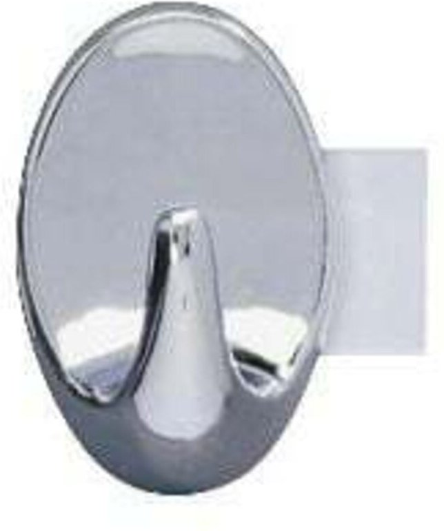 2er Set Wand Haken Garderoben Bad Küchen wc ohne Bohren Strip-it® Chrom - silber glänzend - Wenko