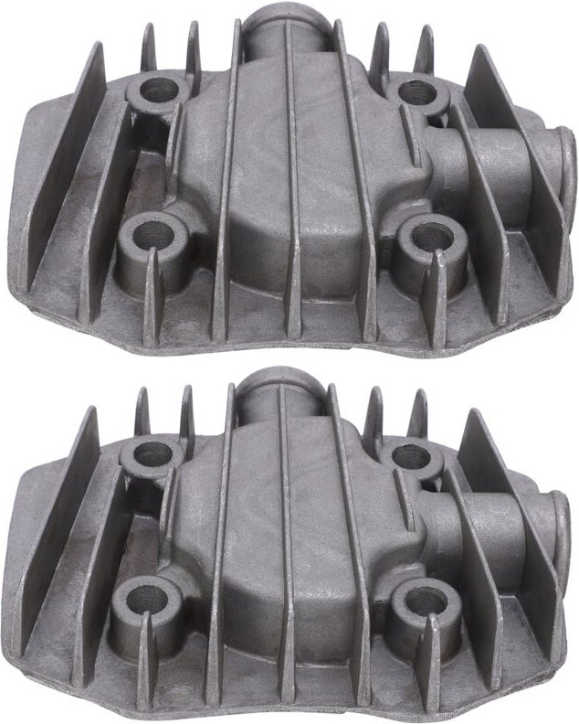 Zylinderkopf für Luftkompressor, robuste Aluminium-Kühlteile zur Wärmeableitung, 2 Ersatzteile.