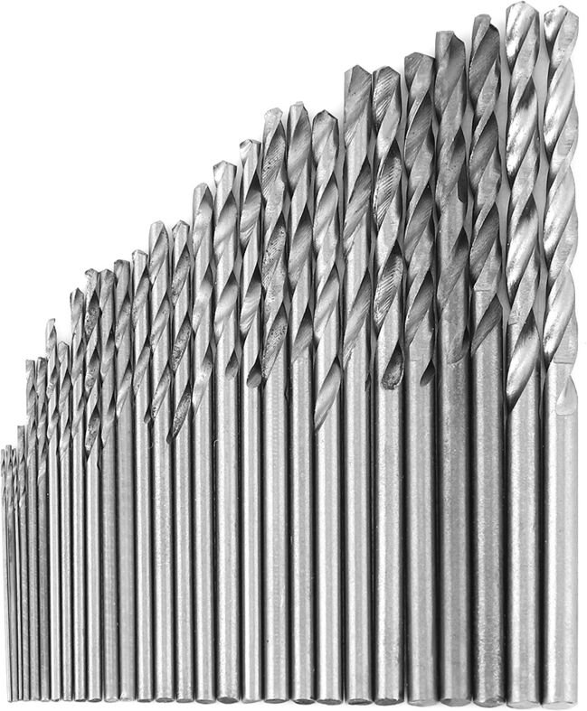 HSS-Zylinderschaft-Bohrerset, 16-teilig, mit gedrehten Diamantbohrern, feinen Nadelbohrern und weißen Diamant-Einsatzboh...